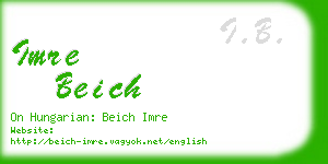 imre beich business card